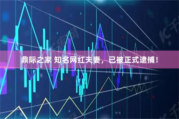 鼎际之家 知名网红夫妻，已被正式逮捕！